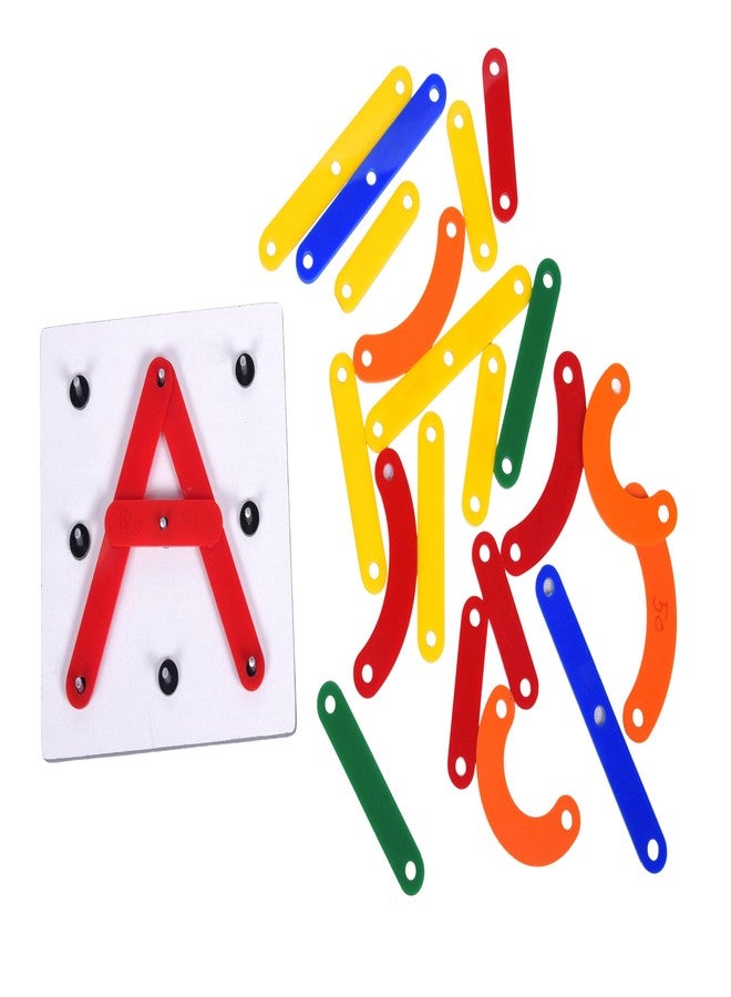 RCW Alphabet & Number Formation Board for Kids | Montessori Early Learning Toy with Colorful Rods | Educational Wooden Board Game for Letter & Number Recognition - Image 1
